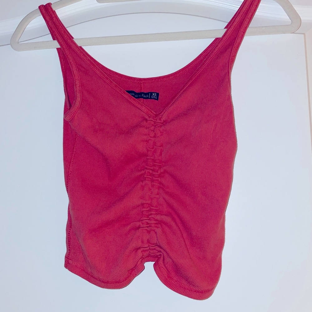 Pink A&F crop tank top